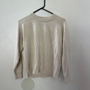 J Crew tan beige casual sweater with a cashmere blend